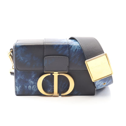 30 MONTAIGNE モンテーニュ ボックス ショルダーバッグ タイダイ レザー ネイビー クリスチャンディオール バッグ Christian Dior