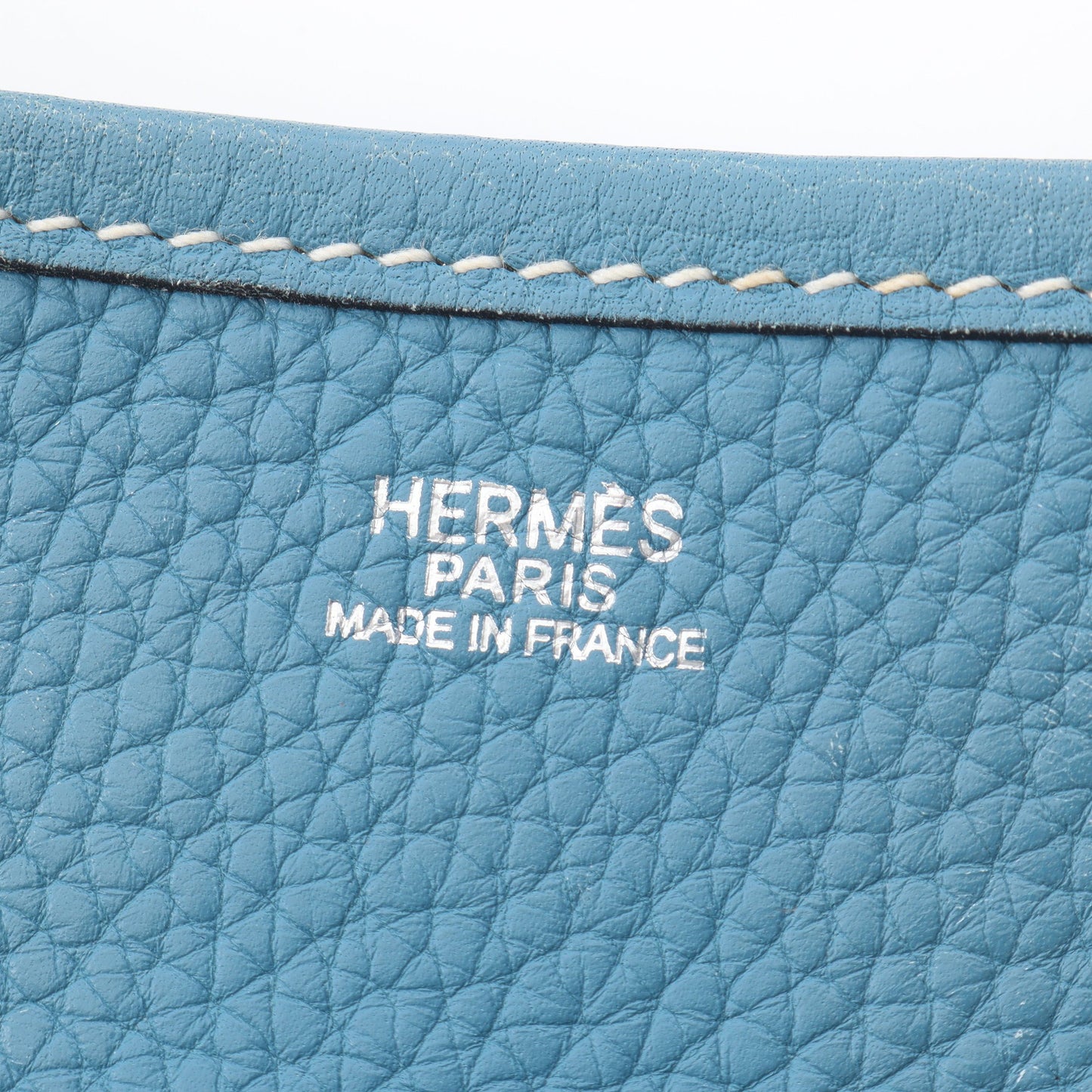 エヴリン 2 ドゥ GM ブルージーン ショルダーバッグ トリヨンクレマンス ブルー シルバー金具 □J刻印 エルメス バッグ HERMES