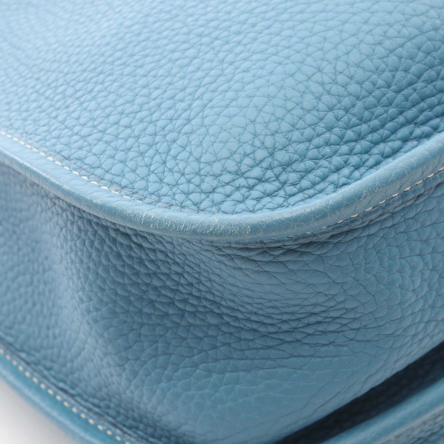 エヴリン 2 ドゥ GM ブルージーン ショルダーバッグ トリヨンクレマンス ブルー シルバー金具 □J刻印 エルメス バッグ HERMES