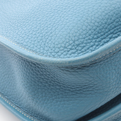 エヴリン 2 ドゥ GM ブルージーン ショルダーバッグ トリヨンクレマンス ブルー シルバー金具 □J刻印 エルメス バッグ HERMES