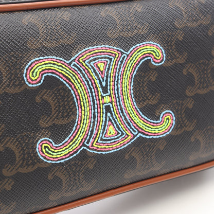 キュイル トリオンフ ミニ カメラバッグ ワンショルダーバッグ PVC レザー ブラック ブラウン セリーヌ バッグ CELINE