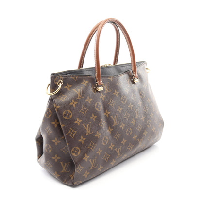 パラス モノグラム ノワール ハンドバッグ PVC レザー ブラウン ブラック 2WAY ルイヴィトン バッグ LOUIS VUITTON