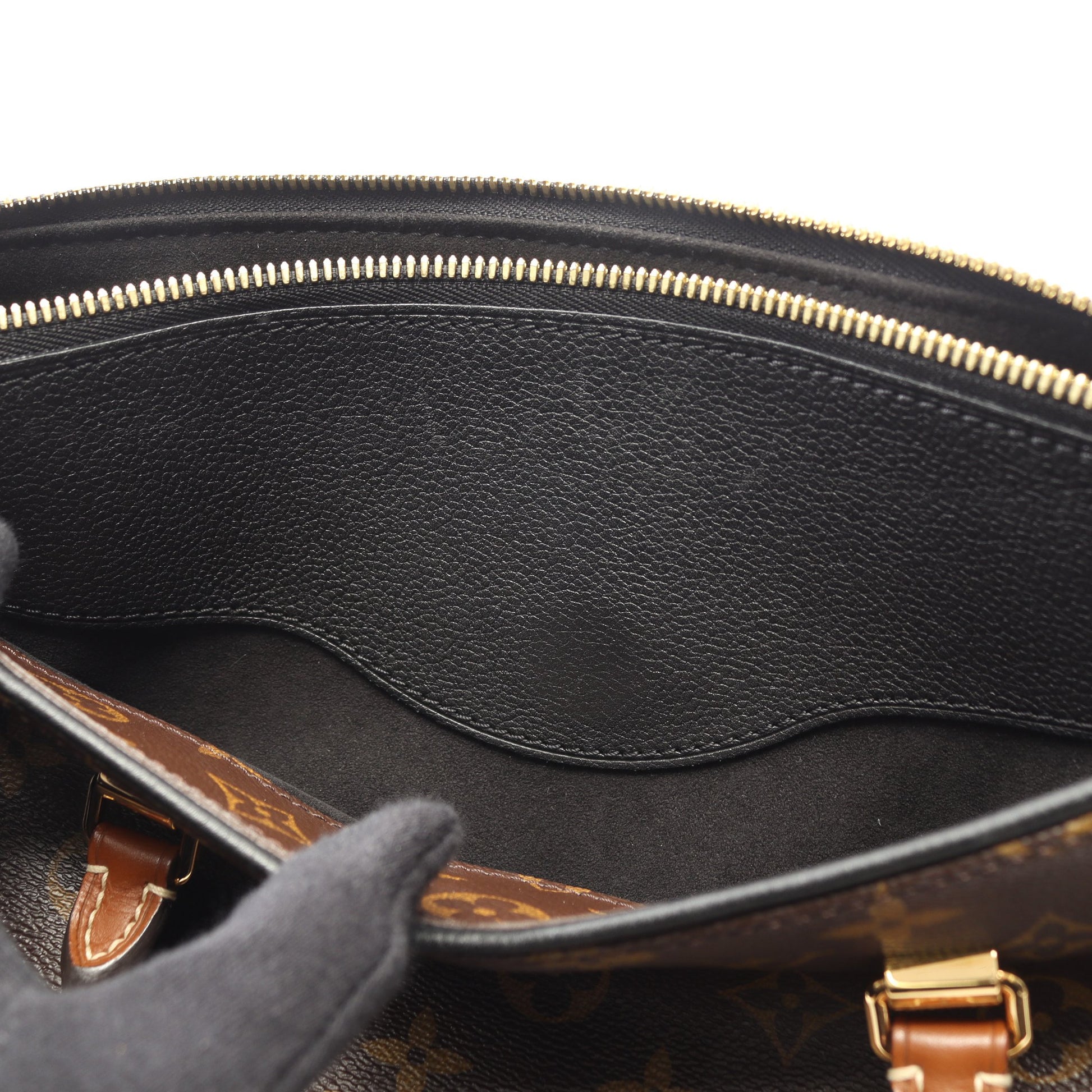パラス モノグラム ノワール ハンドバッグ PVC レザー ブラウン ブラック 2WAY ルイヴィトン バッグ LOUIS VUITTON