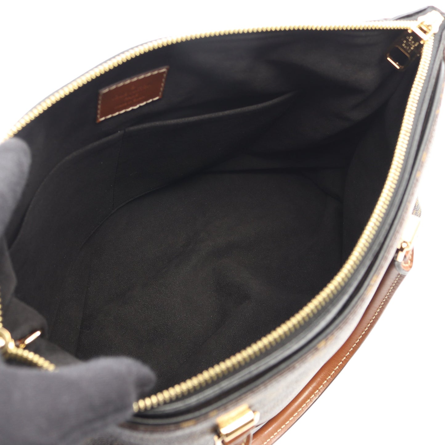 パラス モノグラム ノワール ハンドバッグ PVC レザー ブラウン ブラック 2WAY ルイヴィトン バッグ LOUIS VUITTON