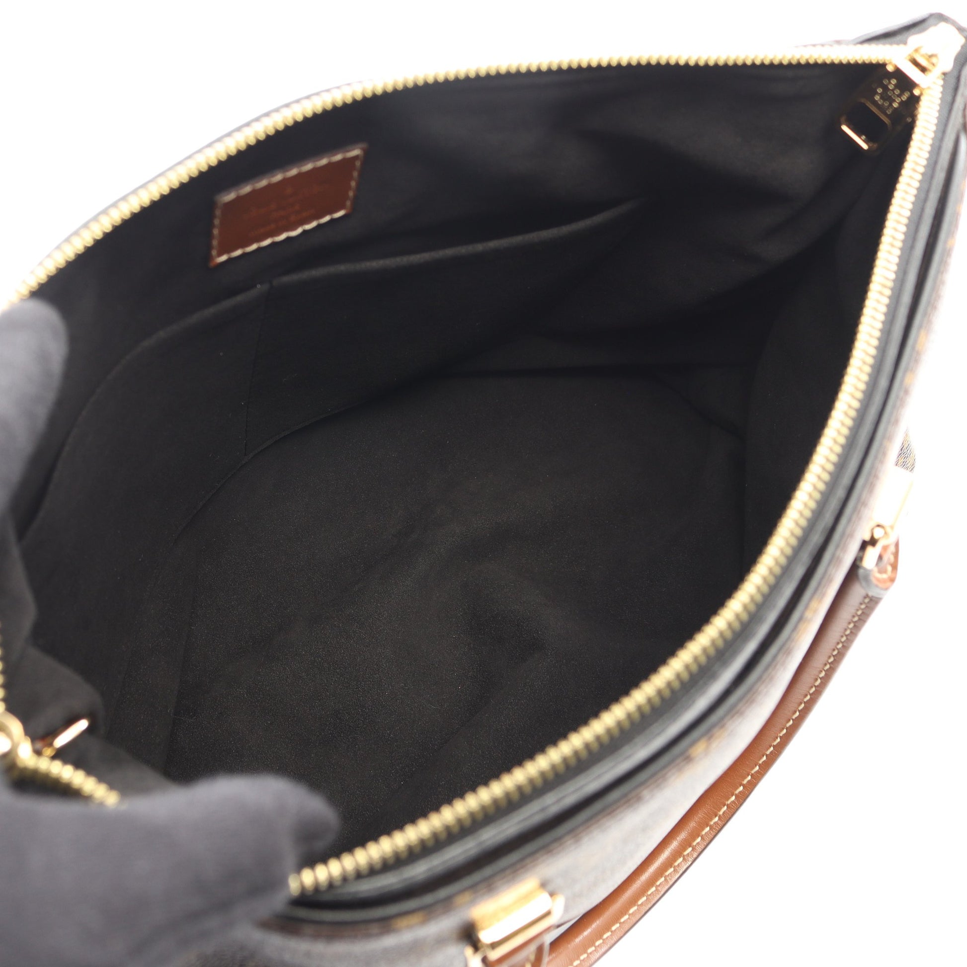 パラス モノグラム ノワール ハンドバッグ PVC レザー ブラウン ブラック 2WAY ルイヴィトン バッグ LOUIS VUITTON