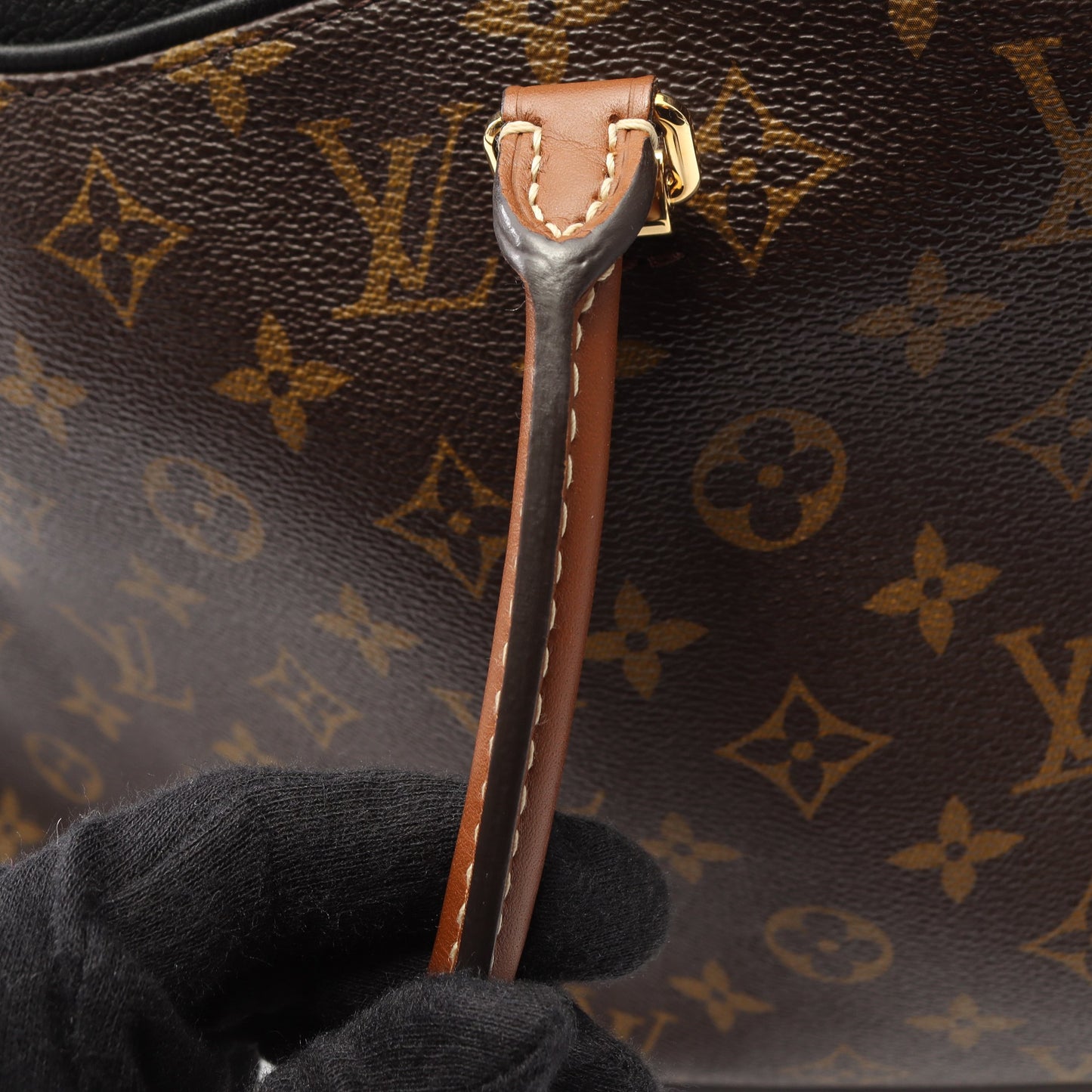 パラス モノグラム ノワール ハンドバッグ PVC レザー ブラウン ブラック 2WAY ルイヴィトン バッグ LOUIS VUITTON