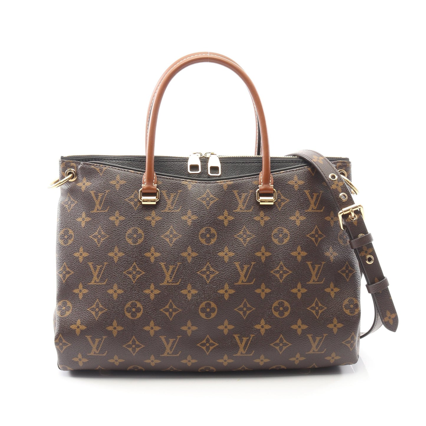 パラス モノグラム ノワール ハンドバッグ PVC レザー ブラウン ブラック 2WAY ルイヴィトン バッグ LOUIS VUITTON