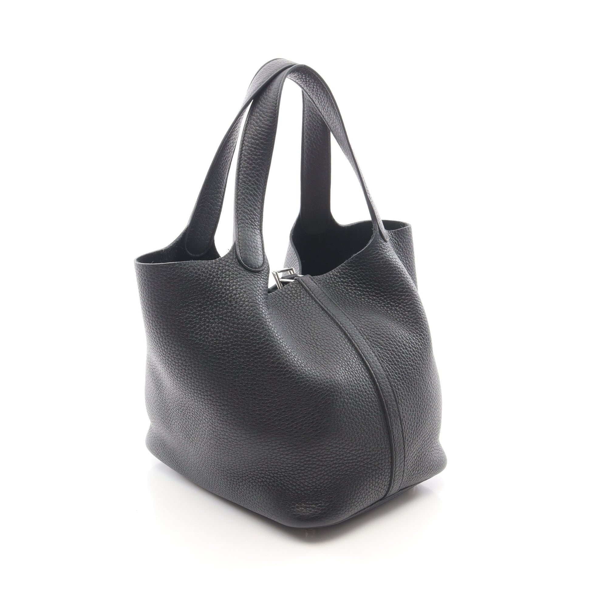 ピコタンロックMM ハンドバッグ トリヨンクレマンス ブラック シルバー金具 Z刻印 エルメス バッグ HERMES
