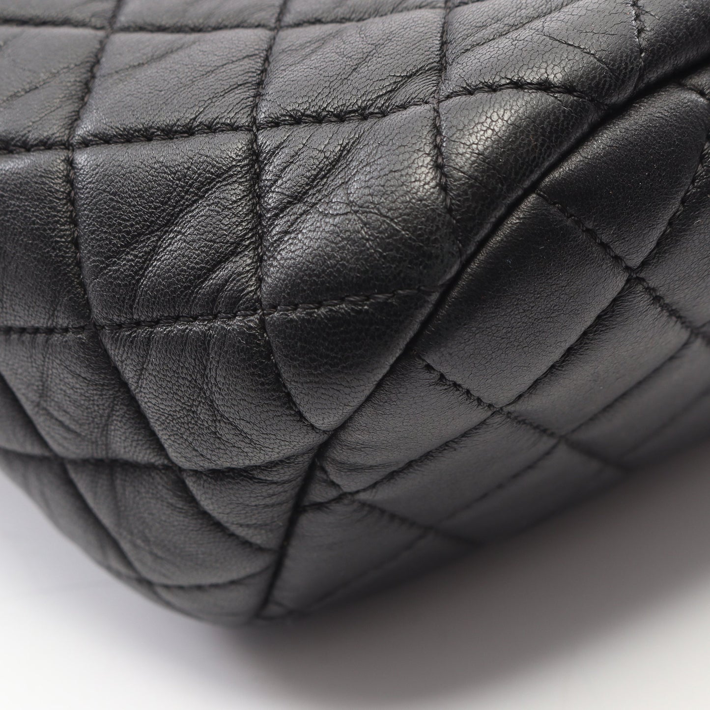 マトラッセ バックパック リュックサック ラムスキン ブラック シルバー金具 シャネル バッグ CHANEL