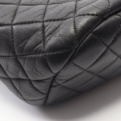 マトラッセ バックパック リュックサック ラムスキン ブラック シルバー金具 シャネル バッグ CHANEL
