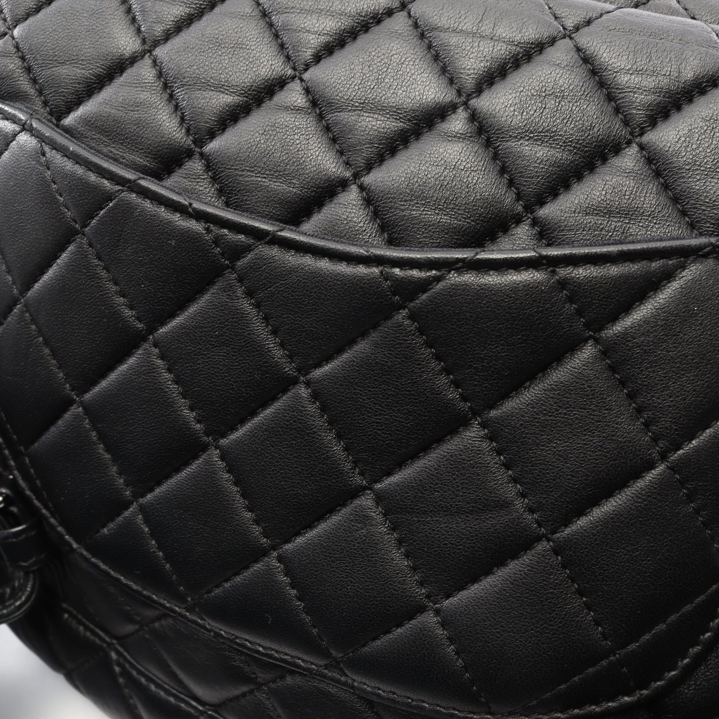 マトラッセ バックパック リュックサック ラムスキン ブラック シルバー金具 シャネル バッグ CHANEL