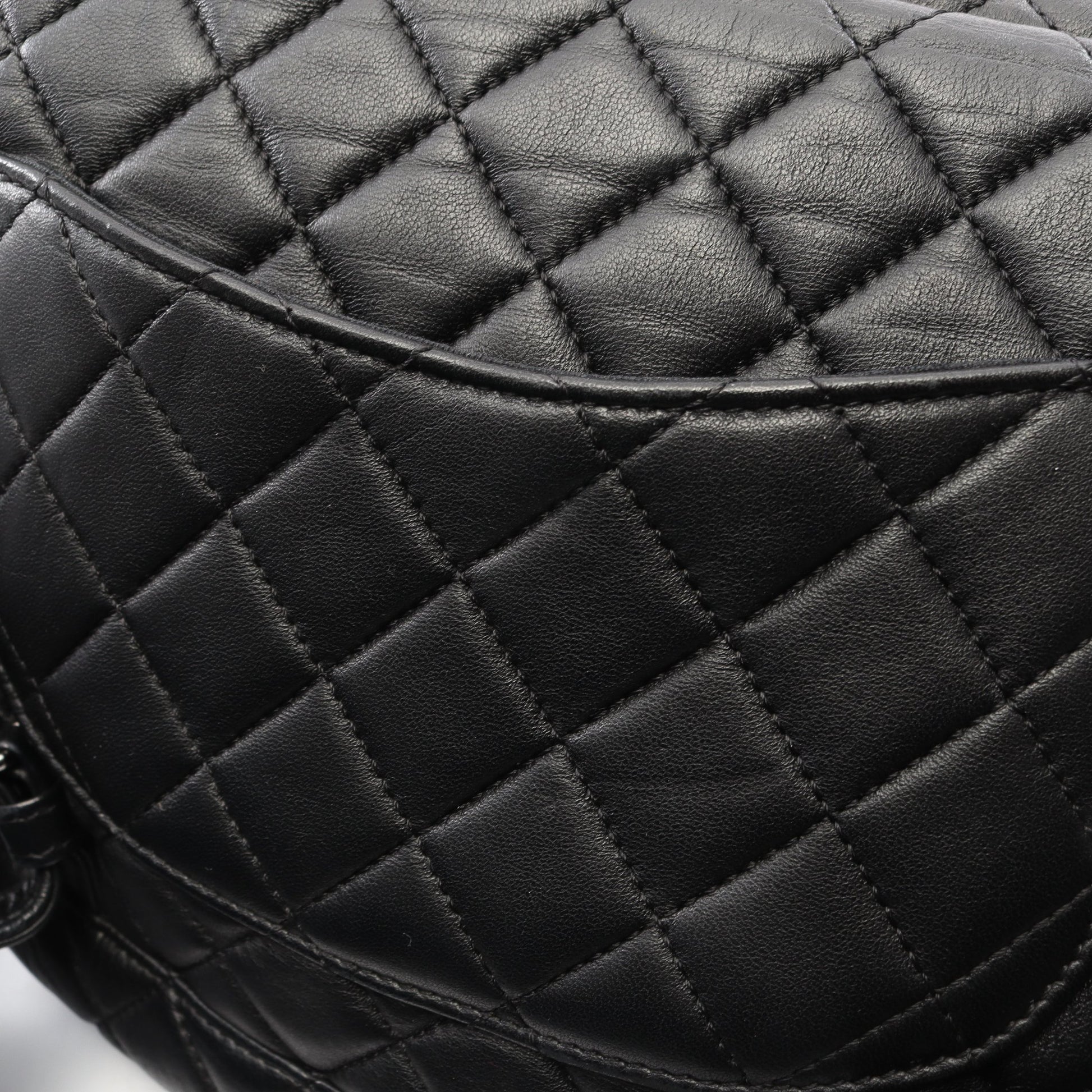 マトラッセ バックパック リュックサック ラムスキン ブラック シルバー金具 シャネル バッグ CHANEL