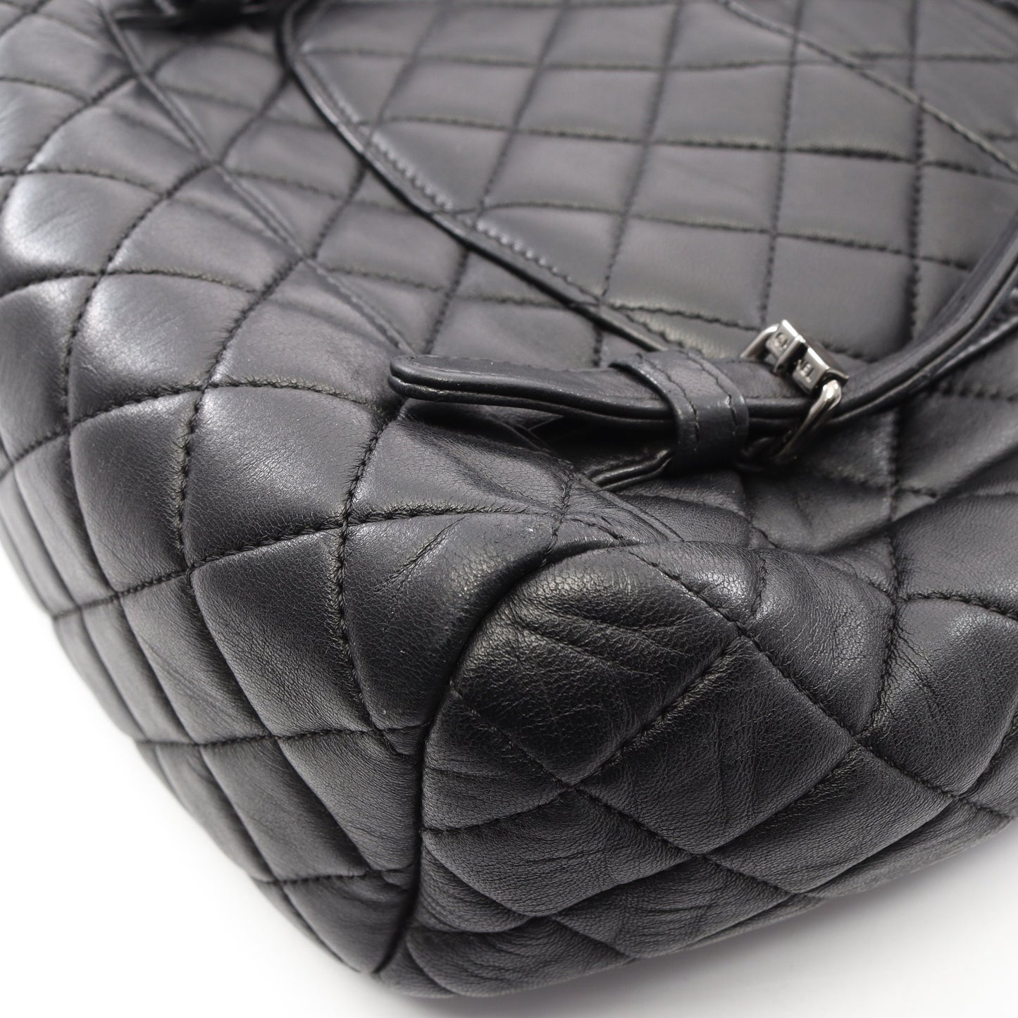 マトラッセ バックパック リュックサック ラムスキン ブラック シルバー金具 シャネル バッグ CHANEL