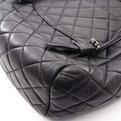 マトラッセ バックパック リュックサック ラムスキン ブラック シルバー金具 シャネル バッグ CHANEL