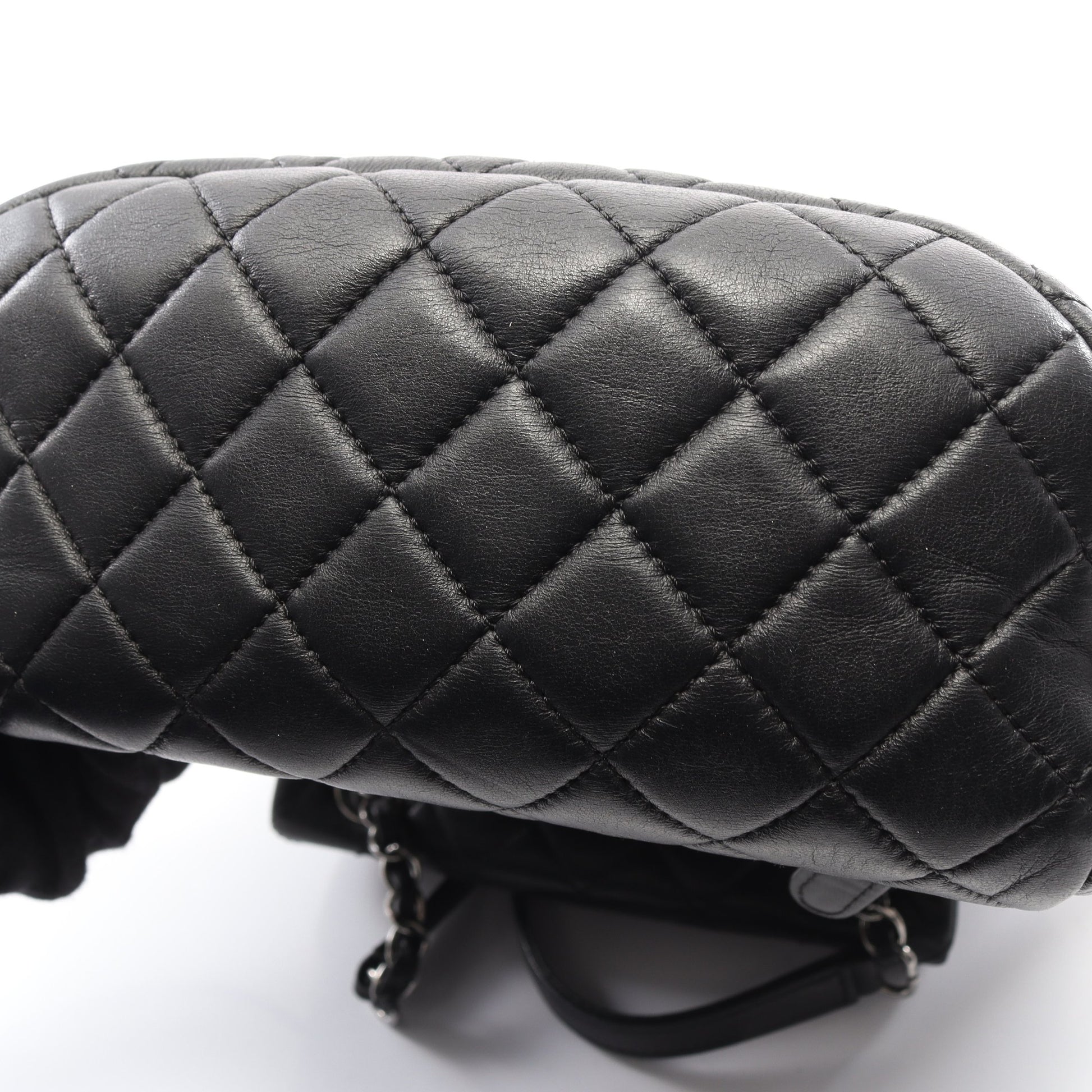 マトラッセ バックパック リュックサック ラムスキン ブラック シルバー金具 シャネル バッグ CHANEL