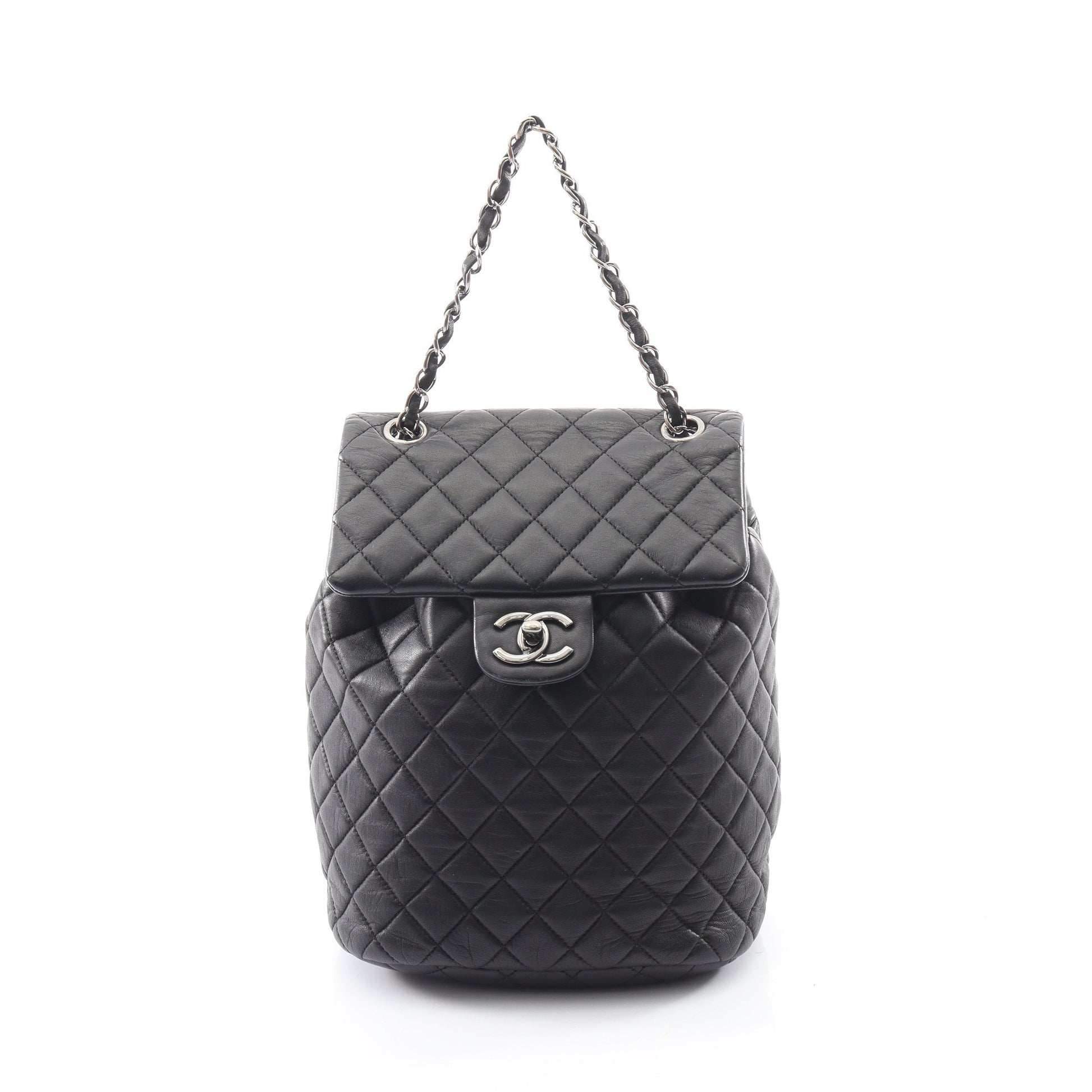 マトラッセ バックパック リュックサック ラムスキン ブラック シルバー金具 シャネル バッグ CHANEL