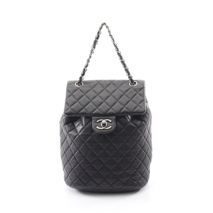 マトラッセ バックパック リュックサック ラムスキン ブラック シルバー金具 シャネル バッグ CHANEL