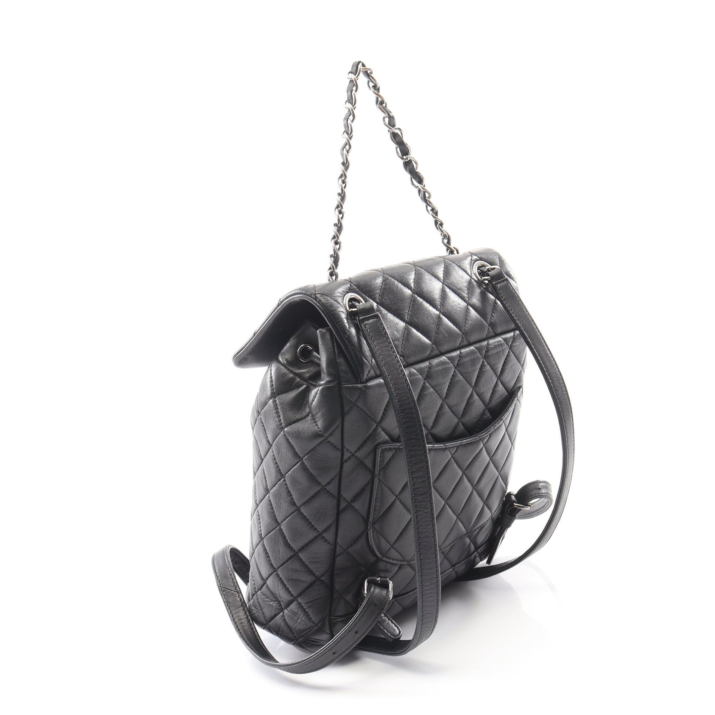 マトラッセ バックパック リュックサック ラムスキン ブラック シルバー金具 シャネル バッグ CHANEL