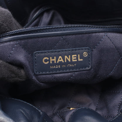 シャネル22 バックパック ナップサック レザー ネイビー ゴールド金具 シャネル バッグ CHANEL