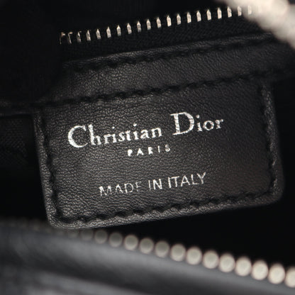 レディディオール ラージ カナージュ ハンドバッグ レザー ブラック クリスチャンディオール バッグ Christian Dior