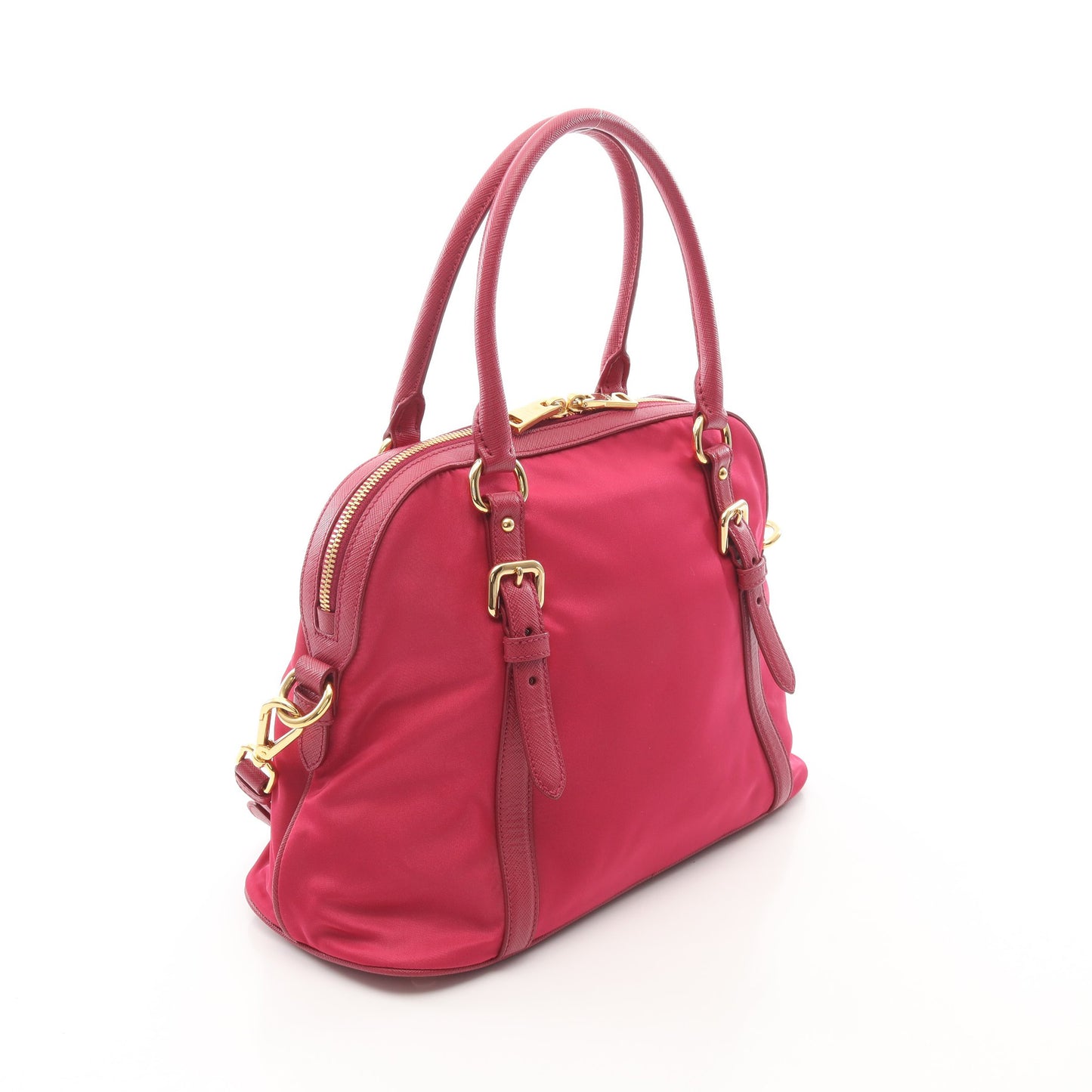 TESSUTO SAFFIANO ハンドバッグ ナイロン サフィアーノレザー ピンクパープル 2WAY プラダ バッグ PRADA