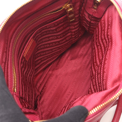 TESSUTO SAFFIANO ハンドバッグ ナイロン サフィアーノレザー ピンクパープル 2WAY プラダ バッグ PRADA