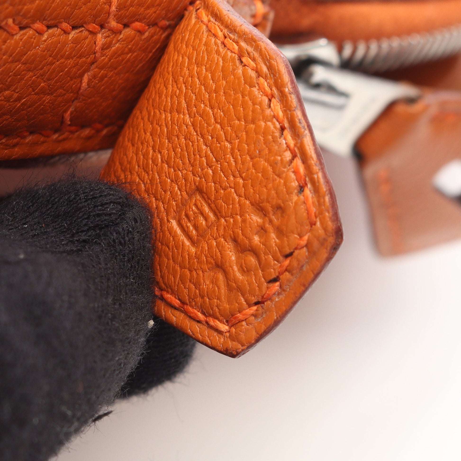 ボリード31 ポティロン ハンドバッグ シェーブル オレンジ シルバー金具 2WAY □H刻印 エルメス バッグ HERMES