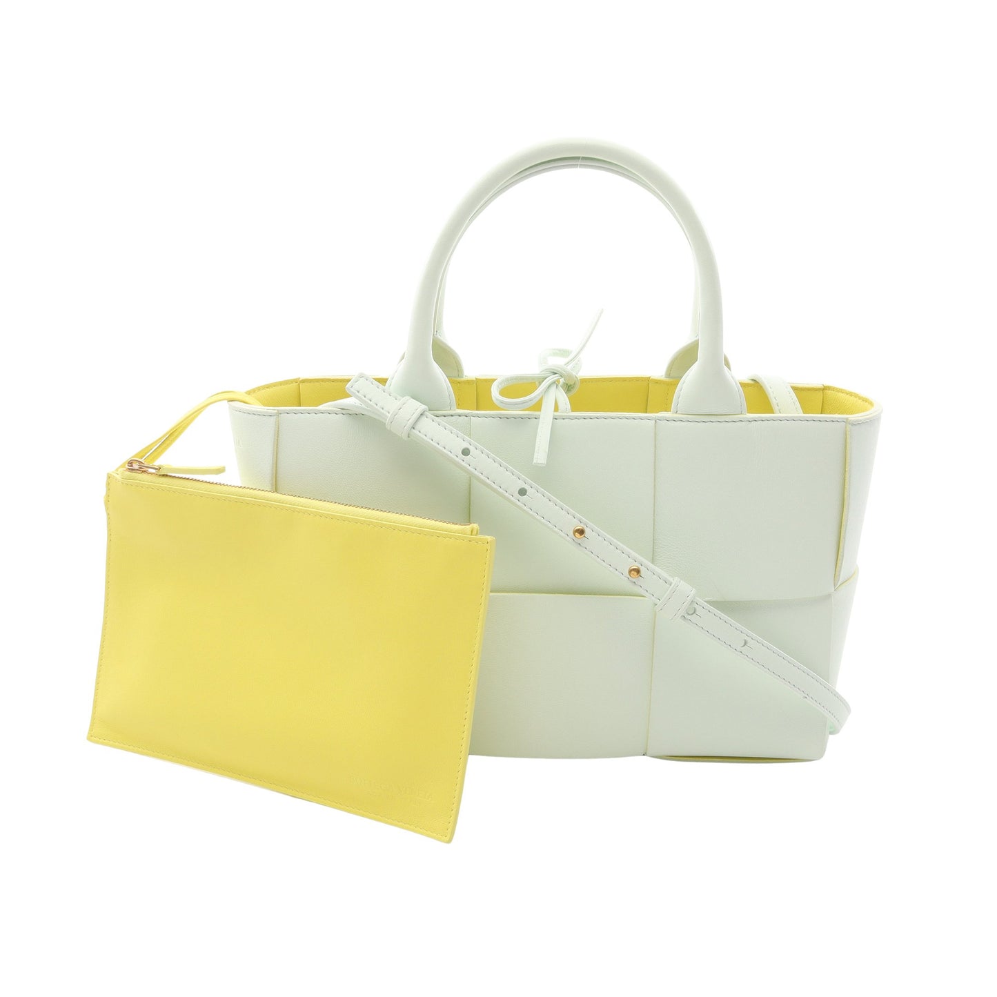 ミニアルコ ハンドバッグ トートバッグ レザー ライトグリーン 2WAY ボッテガヴェネタ バッグ BOTTEGA VENETA