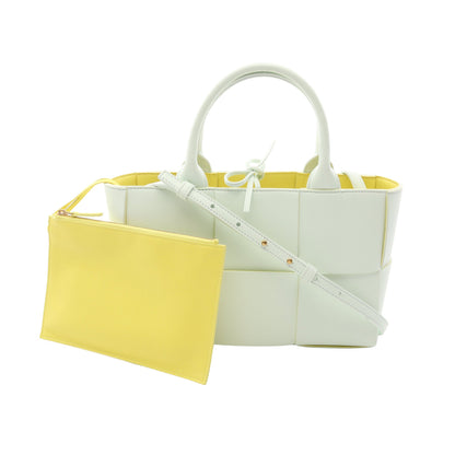 ミニアルコ ハンドバッグ トートバッグ レザー ライトグリーン 2WAY ボッテガヴェネタ バッグ BOTTEGA VENETA