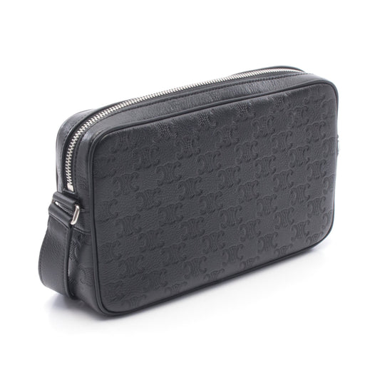 ミディアム メッセンジャー トリオンフ ショルダーバッグ レザー ブラック セリーヌ バッグ CELINE