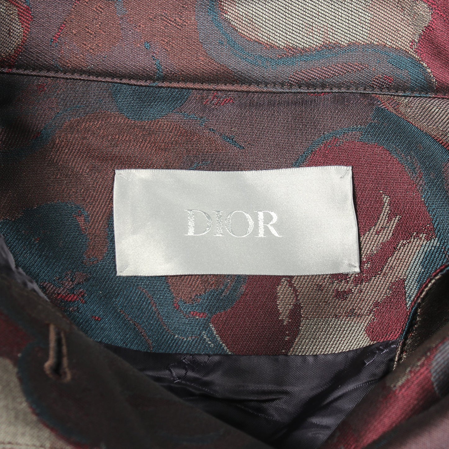 PETER DOIG ブルゾン ジャケット カーキグリーン マルチカラー フード付き ディオール アウター DIOR