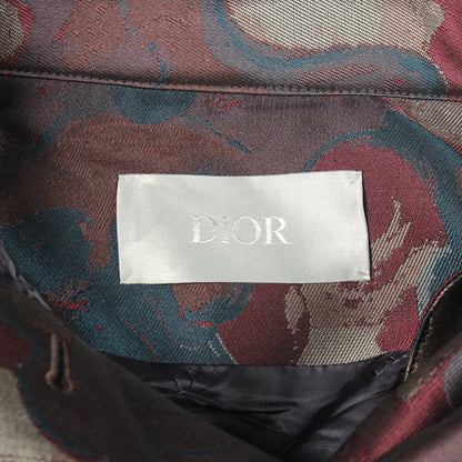 PETER DOIG ブルゾン ジャケット カーキグリーン マルチカラー フード付き ディオール アウター DIOR