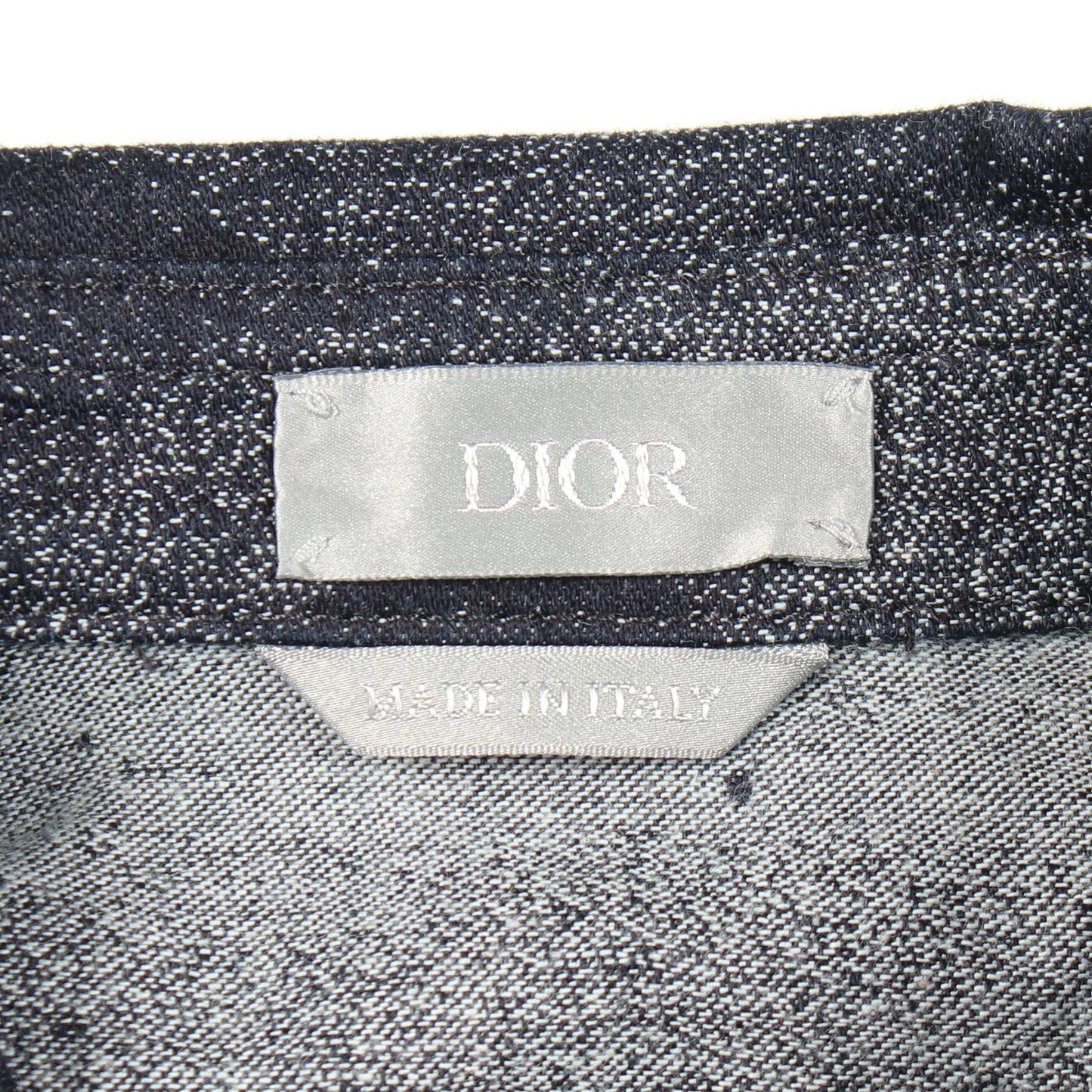 Dior HOMME × Peter Doig デニムシャツ コットン ネイビー ライトグレー ディオール トップス DIOR