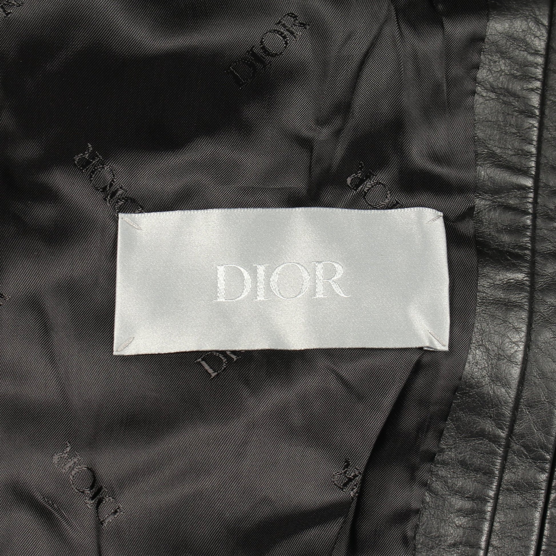 ジップアップ レザージャケット トリヨンレザー ブラック ディオール アウター DIOR