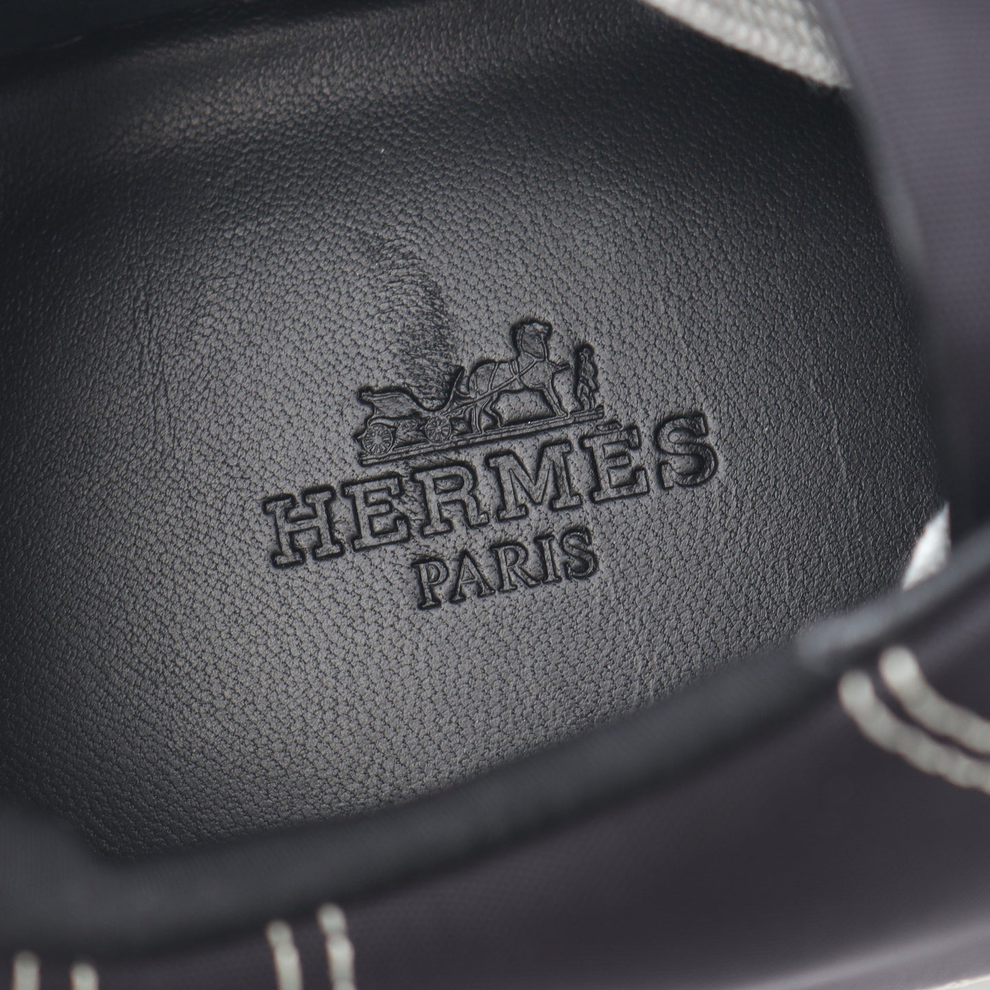 アンヴォル スニーカー ファブリック スエード ブラック ホワイト エルメス シューズ HERMES