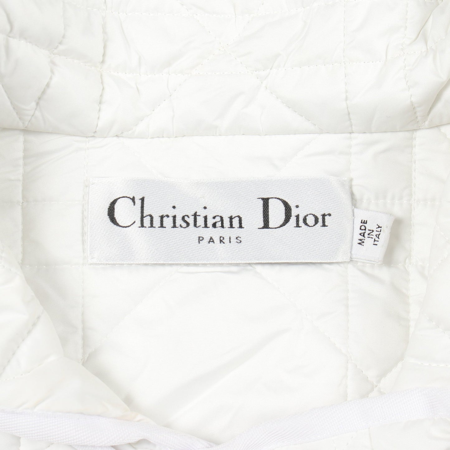 BEE刺繍 カナージュ ブルゾン ジャケット ホワイト 襟付き クリスチャンディオール アウター Christian Dior