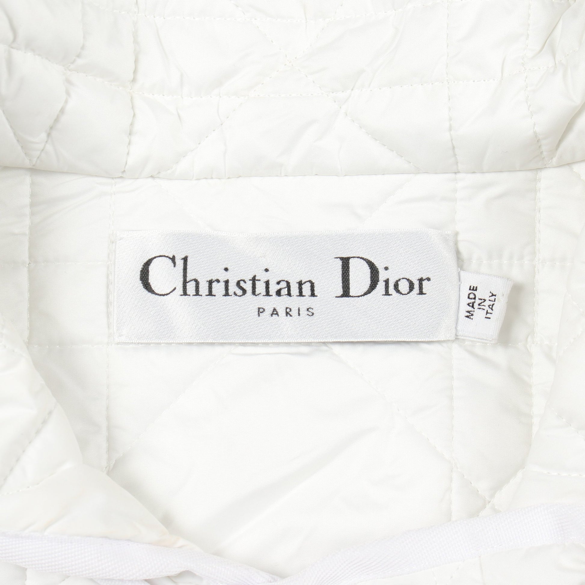 BEE刺繍 カナージュ ブルゾン ジャケット ホワイト 襟付き クリスチャンディオール アウター Christian Dior