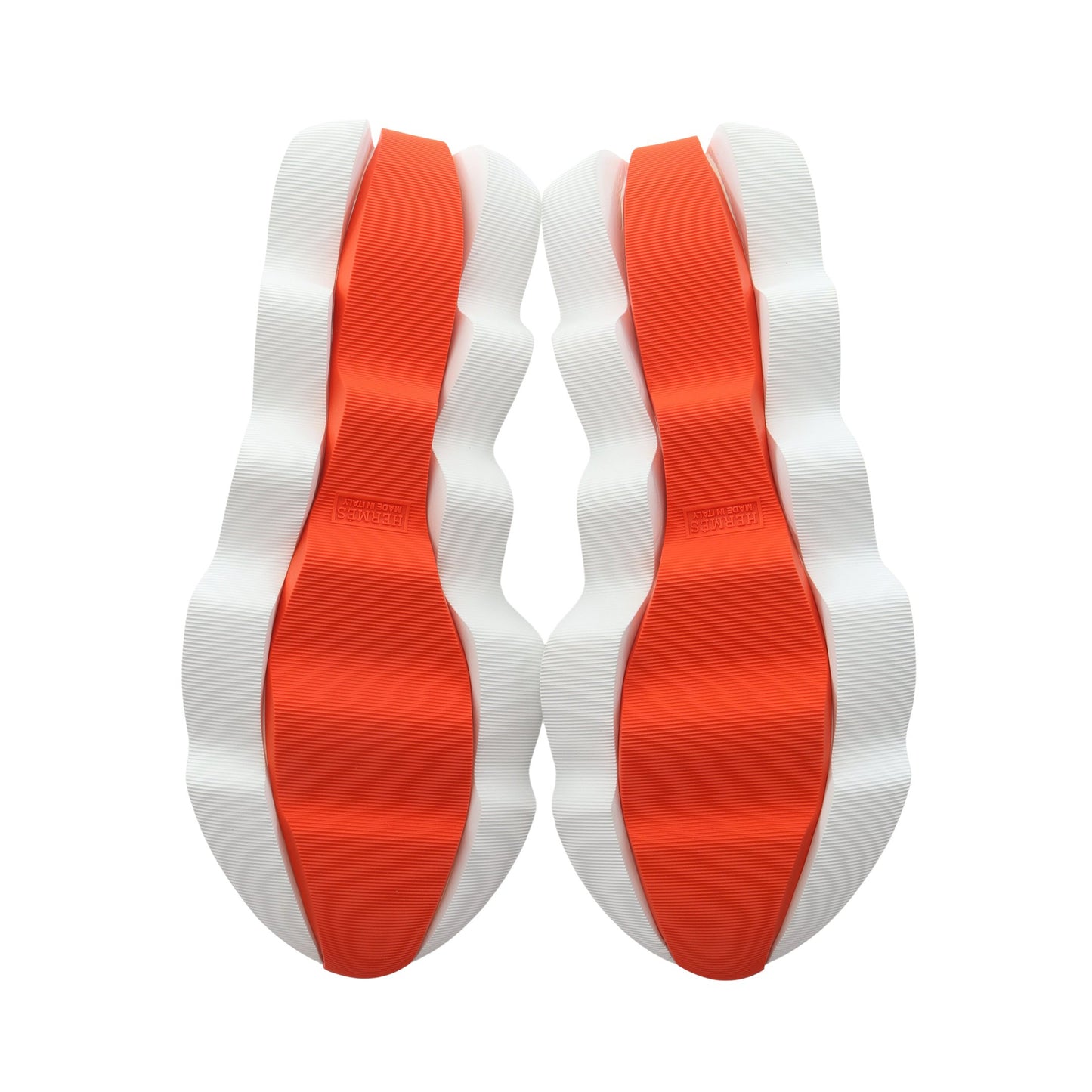 ECLAIR エクレール スリッポン スニーカー ニットファブリック ネイビー オレンジ エルメス シューズ HERMES