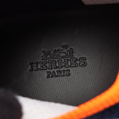 ECLAIR エクレール スリッポン スニーカー ニットファブリック ネイビー オレンジ エルメス シューズ HERMES