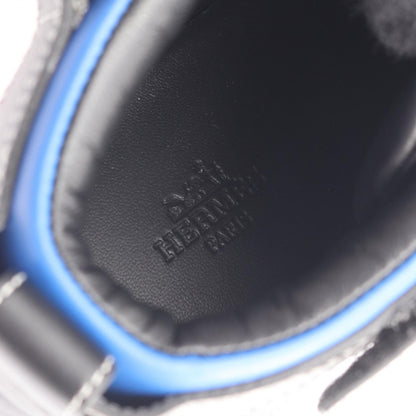 フリースタイル ハイカットスニーカー レザー ブラック ホワイト ブルー エルメス シューズ HERMES