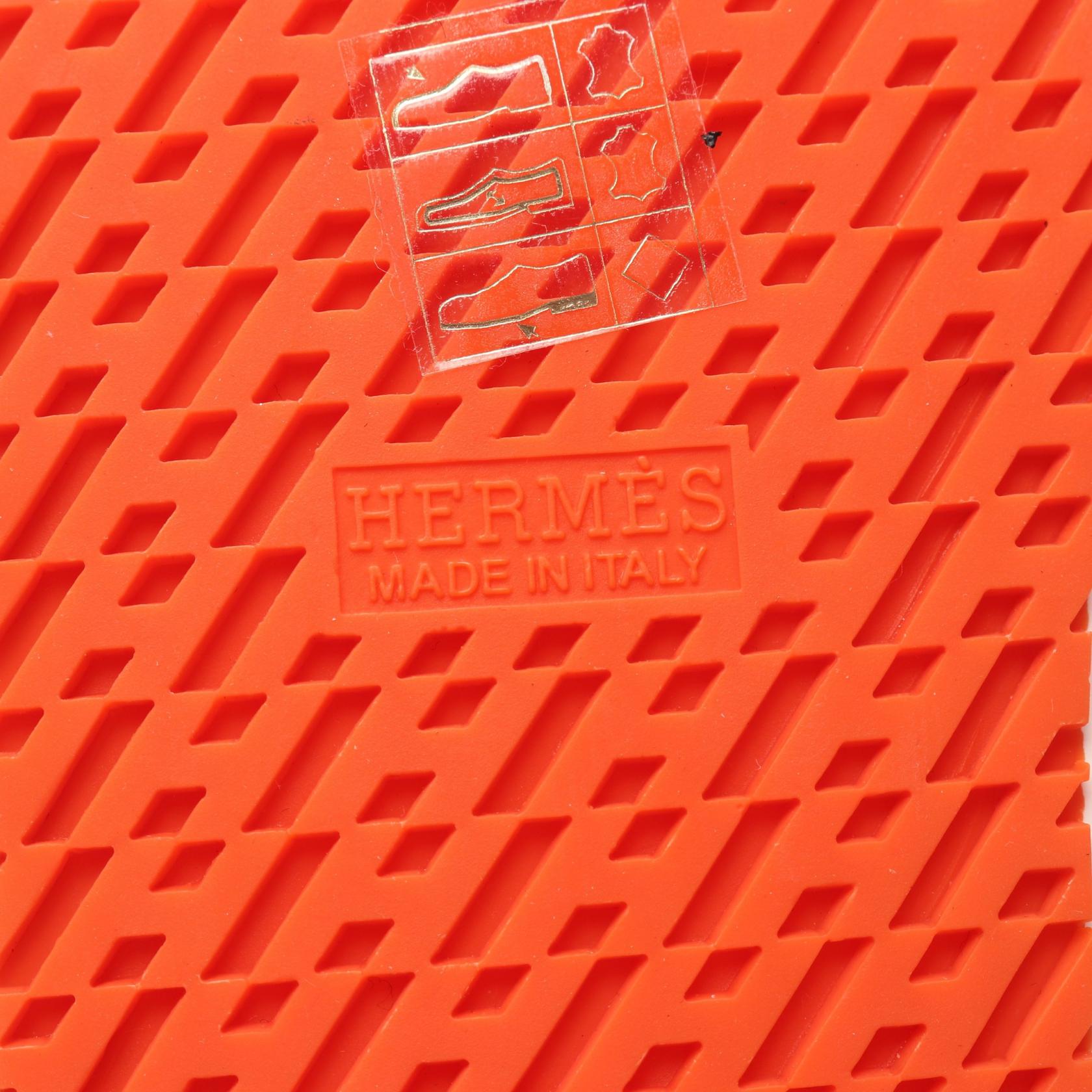 フリースタイル ハイカットスニーカー レザー ブラック ホワイト ブルー エルメス シューズ HERMES