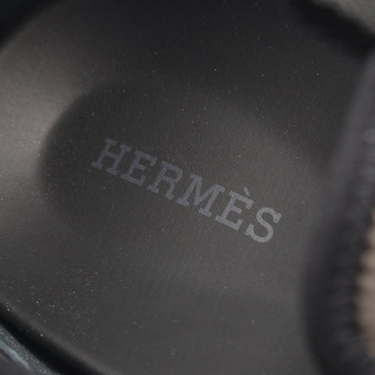 ジョルノ サンダル ファブリック カーキグリーン ブラック エルメス シューズ HERMES
