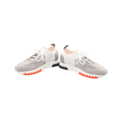 エクスプロイト スニーカー ファブリック グレー ホワイト オレンジ エルメス シューズ HERMES