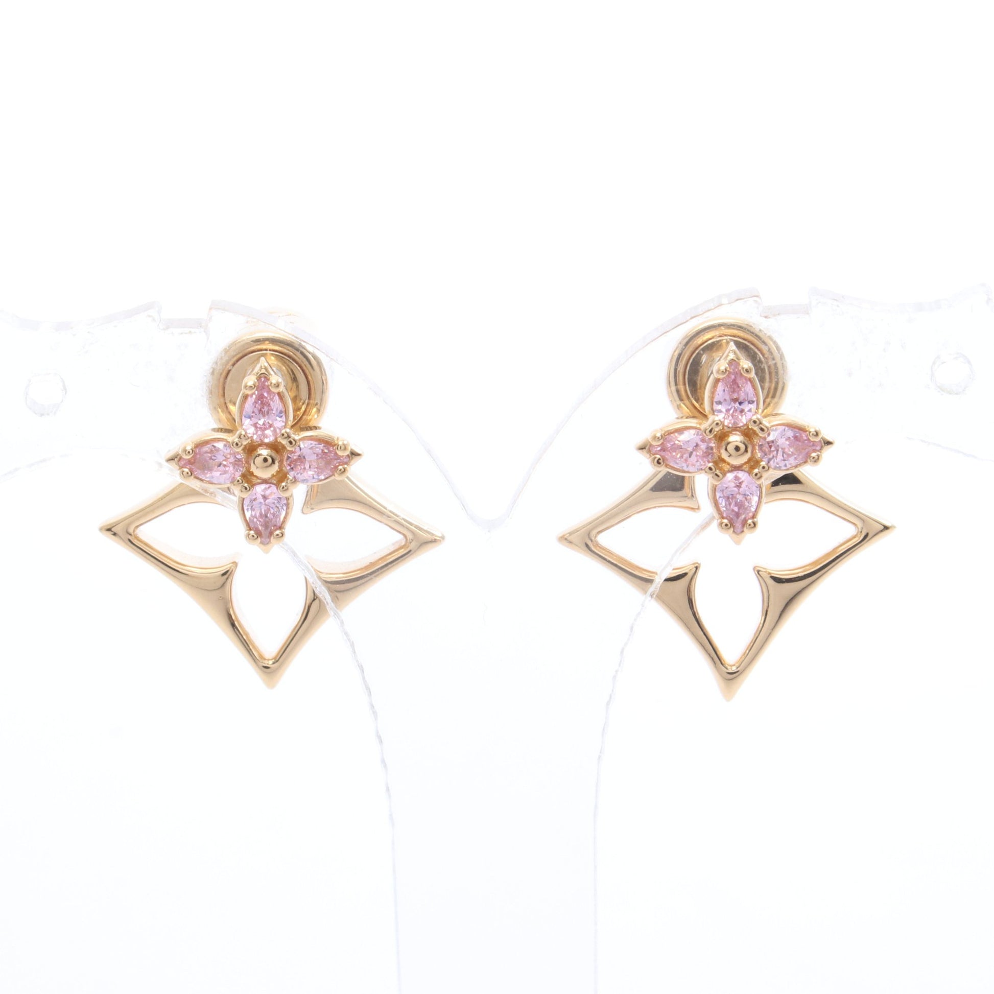 フラワーグラム ストラス ピアス GP ラインストーン ゴールド ピンク ルイヴィトン アクセサリー LOUIS VUITTON