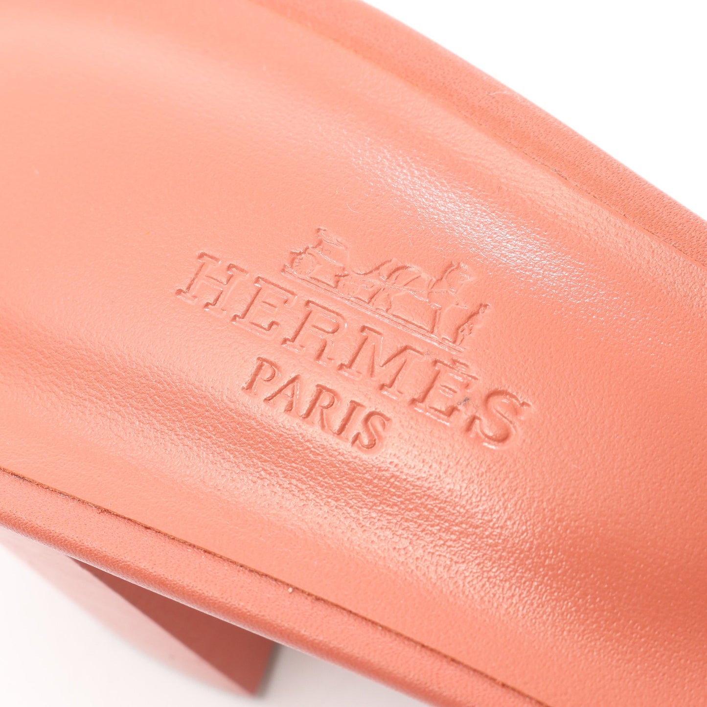 オアジス ミュール サンダル レザー コーラルピンク エルメス シューズ HERMES