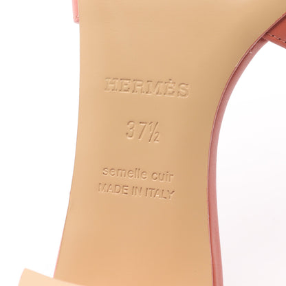 オアジス ミュール サンダル レザー コーラルピンク エルメス シューズ HERMES