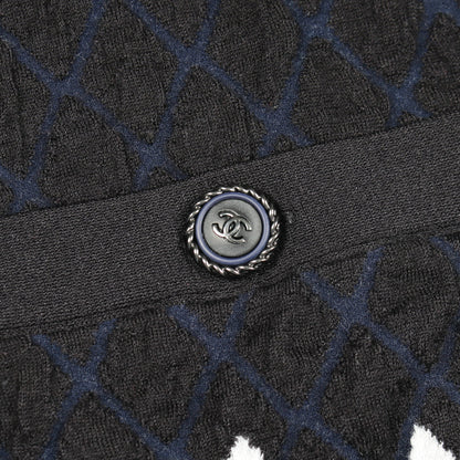 ココマーク ニットワンピース カシミヤ ウール ブラック ネイビー ジップアップ シャネル ワンピース CHANEL