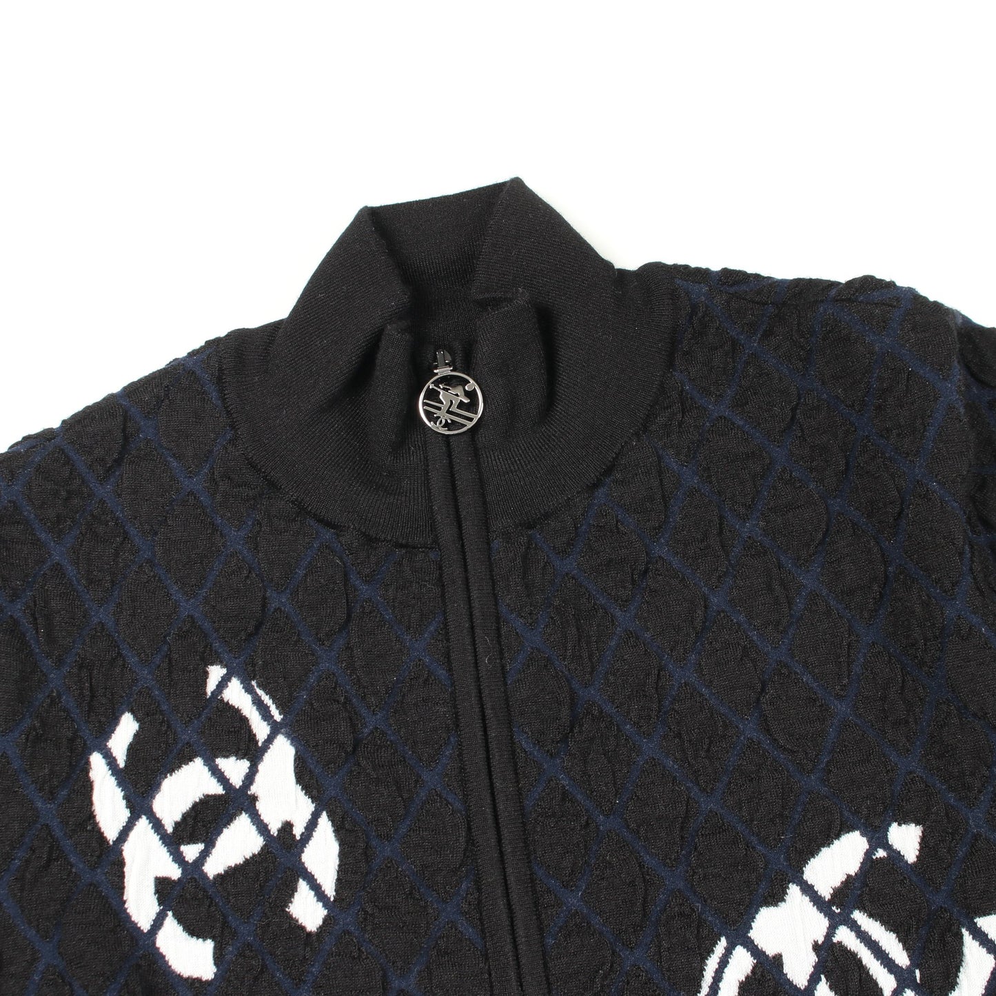 ココマーク ニットワンピース カシミヤ ウール ブラック ネイビー ジップアップ シャネル ワンピース CHANEL