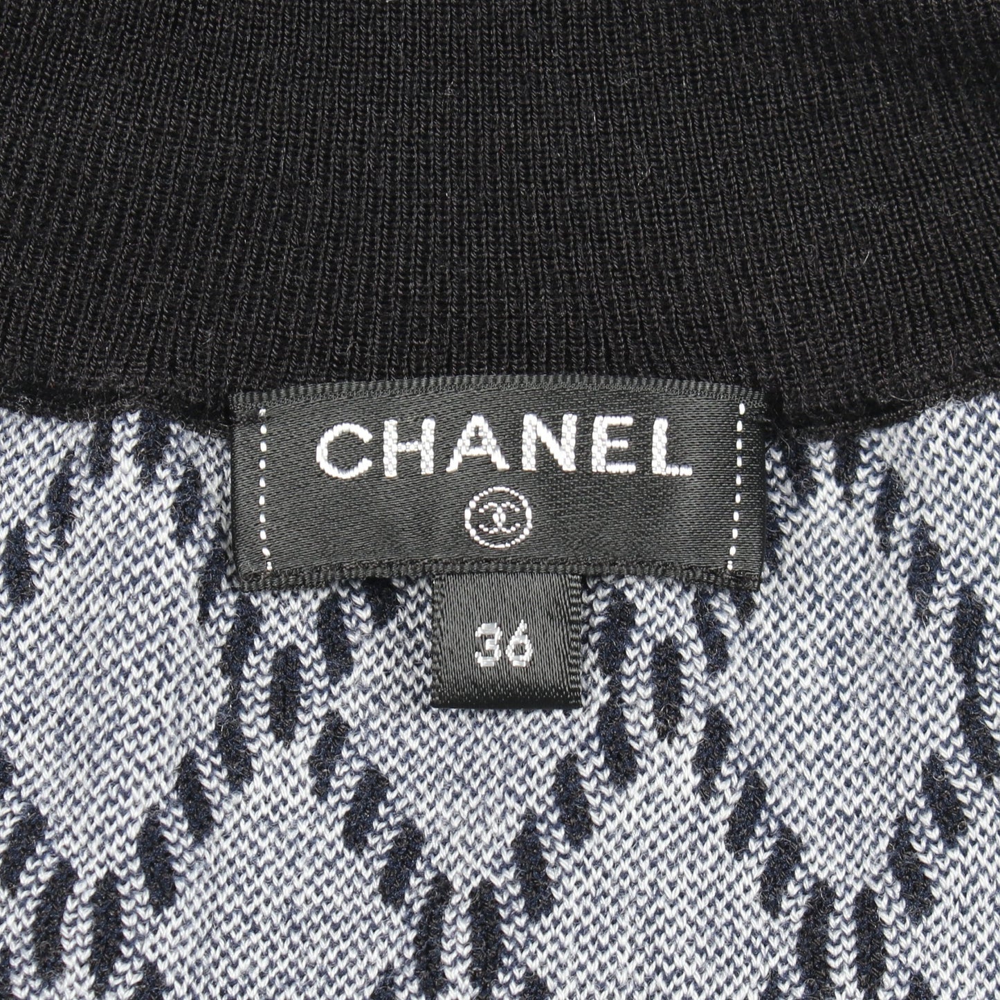 ココマーク ニットワンピース カシミヤ ウール ブラック ネイビー ジップアップ シャネル ワンピース CHANEL