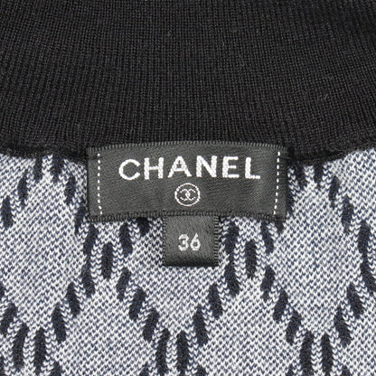 ココマーク ニットワンピース カシミヤ ウール ブラック ネイビー ジップアップ シャネル ワンピース CHANEL